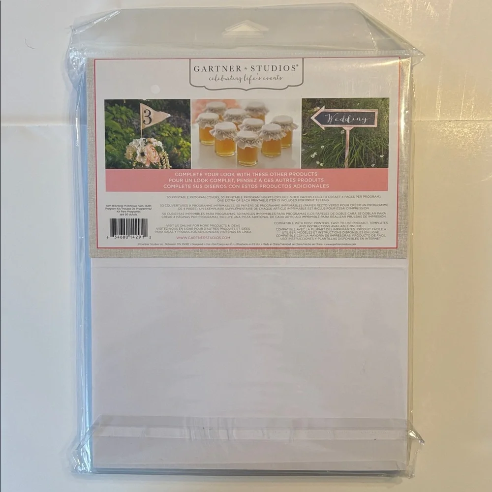 Gartner Studios Wedding Collection Kraft Bifold Program Pack of 50